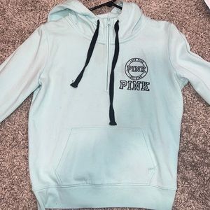 Pink light blue quarter zip/hoodie